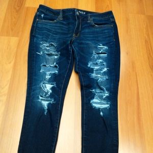 American Eagle Super Stretch High Rise Distressed Jeans